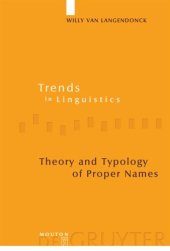 book Theory and Typology of Proper Names