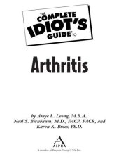 book The Complete Idiot's Guide to Arthritis