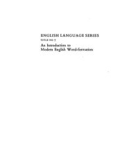 book An Introduction to Modern English Word Formation