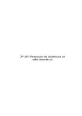 book UF1881--Resolución de incidencias de redes telemáticas