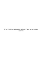 book UF1875--Gestión de recursos, servicios y de la red de comunicaciones