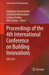 book Proceedings of the 4th International Conference on Building Innovations: ICBI 2022