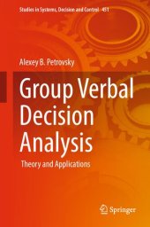 book Group Verbal Decision Analysis: Theory and Applications