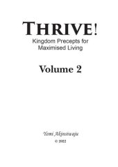 book Thrive Volume 2: Kingdom Precepts for Maximised Living