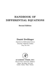 book Handbook of Differential Equations