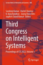 book Third Congress on Intelligent Systems: Proceedings of CIS 2022, Volume 1