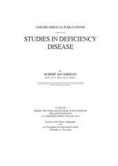 book Studies in Deficiency Disease of Vitamins and Minerals