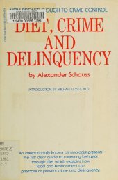 book Diet Crime and Delinquency  ( Orthomolecular Medicine )