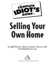 book The Complete Idiot's Guide to Selling your Own Home