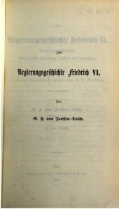 book Zur Regierungsgeschichte Friedrich VI., Königs von DänemarkHerzogs von Schleswig, Holstein und Lauenburg