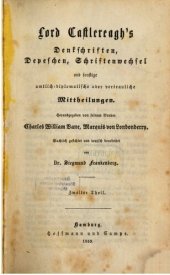 book Lord Castlereaghs Denkschriften, Depeschen, Schriftrnwechsel und sonstige amtlich-dilomatische oder vertrauliche Mitteilungen