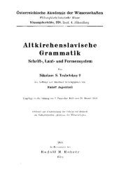 book Altkirchenslavische Grammatik