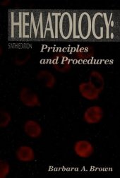 book Hematology: Principles and Procedures