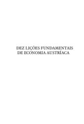 book Dez Lições Fundamentais da Economia Austríaca-Ubiratan Iorio