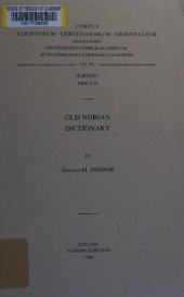 book Old Nubian Dictionary with Appendices