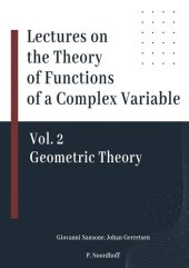 book Lectures on the Theory of Functions of a Complex Variable, Vol. 2: Geometric Theory