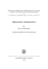 book Thesaurus Horatianus