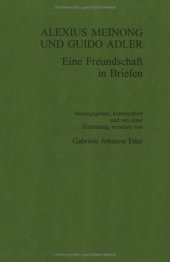 book Alexius Meinong und Guido Adler: Eine Freundschaft in Briefen