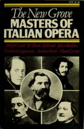 book The New Grove Masters of Italian Opera: Rossini, Donizetti, Bellini, Verdi, Puccini