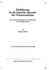 book Einführung in die deutsche Sprache der Wissenschaften