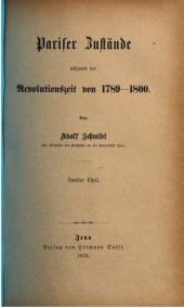 book Pariser Zustände während der Revolutionszeit von 1789-1800