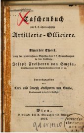 book Taschenbuch für k. k. österreichische Artillerie-Offiziere