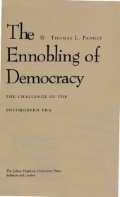 book Ennobling of Democracy - Challenge of Postmodern Age