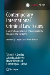 book Contemporary International Criminal Law Issues: Contributions in Pursuit of Accountability for Africa and the World