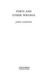 book Torts and Other Wrongs