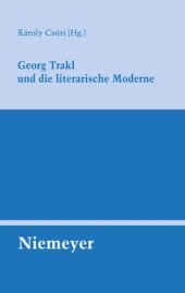 book Georg Trakl und die literarische Moderne