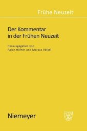 book Der Kommentar in der Frühen Neuzeit