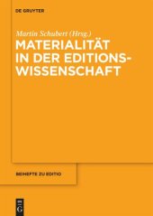 book Materialität in der Editionswissenschaft