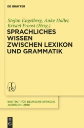 book Sprachliches Wissen zwischen Lexikon und Grammatik