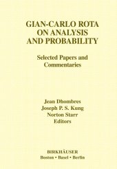 book Gian-Carlo Rota on Analysis and Probability: Selected Papers and Commentaries