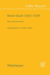 book Simon Dach (1605–1659): Werk und Nachwirken