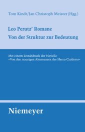 book Leo Perutz' Romane: Von der Struktur zur Bedeutung