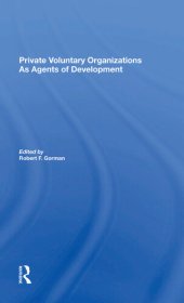 book Private Voluntary Organizations As Agents Of Development