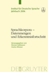 book Sprachkorpora – Datenmengen und Erkenntnisfortschritt