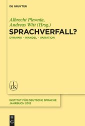 book Sprachverfall?: Dynamik – Wandel – Variation