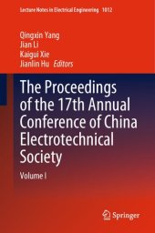 book The Proceedings of the 17th Annual Conference of China Electrotechnical Society: Volume I