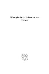 book Altbabylonische Urkunden Aus Sippara