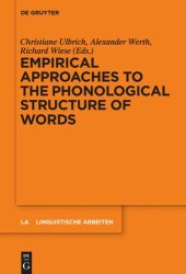 book Empirical Approaches to the Phonological Structure of Words