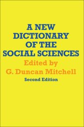 book A New Dictionary of the Social Sciences