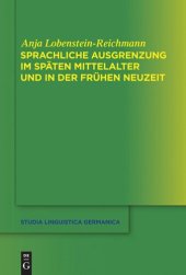 book Sprachliche Ausgrenzung im späten Mittelalter und der frühen Neuzeit