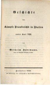 book Geschichte der Kämpfe Frankreichs in Italien unter Karl VIII.