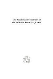 book The Nestorian Monument of Hsî-an Fû in Shen-Hsî, China