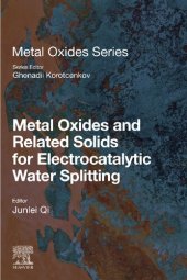 book Metal Oxides and Related Solids for Electrocatalytic Water Splitting