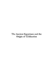 book The Ancient Egyptians and the Origin of Civilization