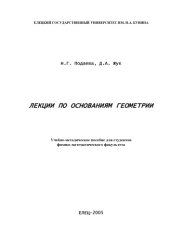 book Лекции по основаниям геометрии: Учебно-методическое пособие для студентов физико-математического факультета