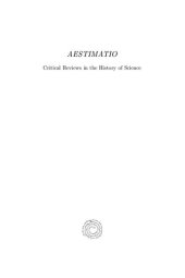 book Aestimatio: Critical Reviews in the History of Science (Volume 7)